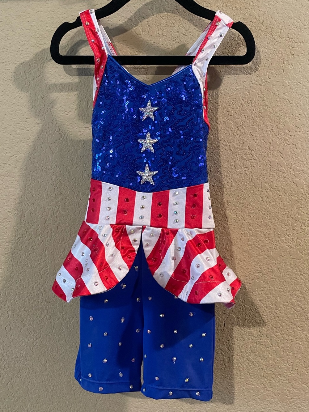 Revolution American Bandstand Patriotic Dance Costume Biketard - SC